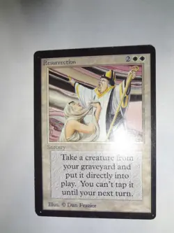 MTG MAGIC THE GATHERING CARD ORIGINAL BETA WHITE RESURRECTION SORCERY UNCOMMON - Image 1