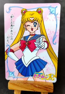 Sailor Moon - 15 - Sailor Moon R - Vintage 1993 Banpresto Carddass Card - Image 1