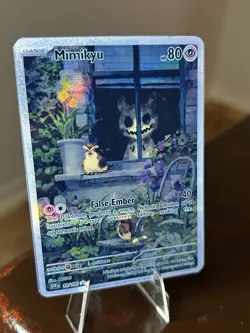 Pokemon TCG Mimikyu Custom Made Fan Art, Full Art Card, SIR Holo -“False Ember” - Image 3