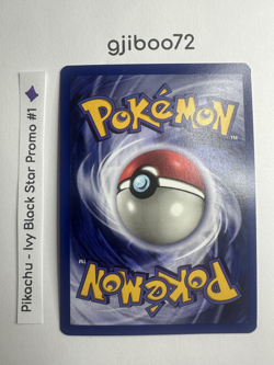Pokemon IVY Pikachu Black Star 1 - League Promo Exclusive WotC - 1999 Card - Image 3