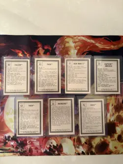 1987 Marvel 7 Trading Cards lot - Avengers, Hulk, Thor, Capitain America - Image 2
