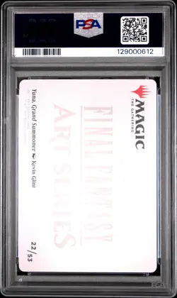2025 MTG FINAL FANTASY ART SERIES GOLD STAMPED #22 YUNA, GRAND SUMMONER PSA 8 - Image 2