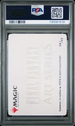 2025 MTG FINAL FANTASY ART SERIES GOLD STAMPED #38 SUMMON: LEVIATHAN PSA 10 - Image 2