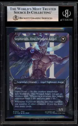 Magic MTG Sephiroth Fabled Soldier FF Borderless Surge Foil #0527 BGS 9 Mint - Image 2