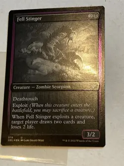 mtg foil Fell Stinger, Double Feature silver screen, unplayed, NM - Image 1