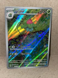 Ivysaur Illustration Rare NM 167/165 Scarlet & Violet 151 Pokemon Card English - Image 1