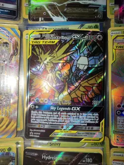 Pokemon TCG Hidden Fates Promo Holo Card Moltres, Zapdos, Articuno GX SM210 - Image 1
