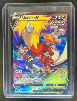 2022 Pokemon SWSH Silver Tempest Blaziken V Trainer Gallery Holo #TG14/TG30 - Image 1