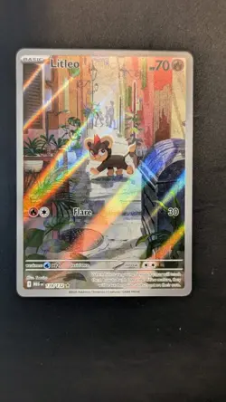 Litleo 139/132 Illustration Rare Pokemon Mega Evolution Full Art Holo Pack Fresh - Image 1