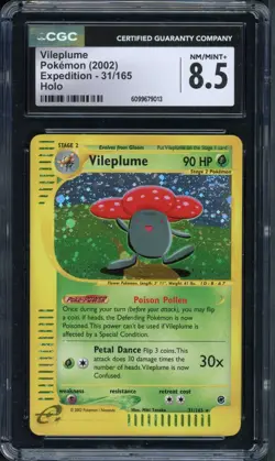 Pokemon CGC 8.5 NM/MINT+ Expedition Holo Vileplume 31/165 - Image 1
