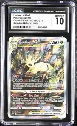 Pokemon Leafeon VSTAR 2023 Crown Zenith GG35/GG70 CGC 10 - Image 1