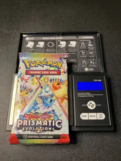 22.76g Prismatic Evolutions Pokemon Booster Pack New Sealed - Image 1