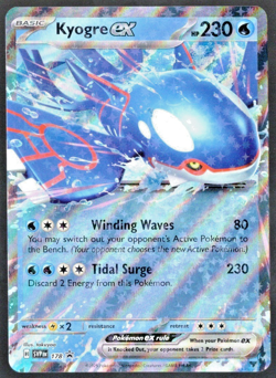 Pokemon TCG Kyogre ex 178 Sv: Scarlet & Violet Black Star Promo Double Rare - Image 1