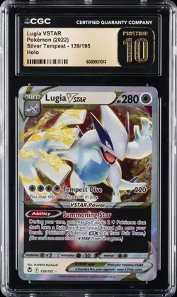 2022 POKEMON SWORD & SHIELD SILVER TEMPEST #139 LUGIA VSTAR CGC 10 PRISTINE - Image 1