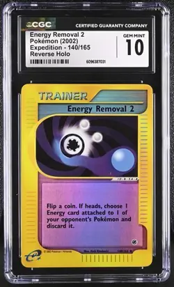 Pokemon Energy Removal 2 *POP 5* (2002) Expedition 140/165 CGC 10 - Image 1