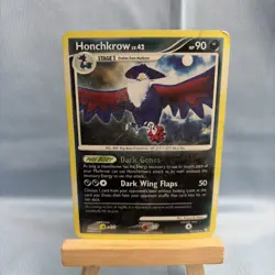 Pokemon TCG Honchkrow 10/123 Mysterious Treasures reverse Holo Rare 2007 - NM - Image 1