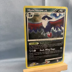 Pokemon TCG Honchkrow 10/123 Mysterious Treasures reverse Holo Rare 2007 - NM - Image 2