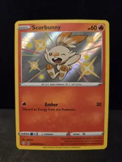 Scorbunny SV015/SV122 Holo Rare Shining Fates: Shiny Vault Pokemon TCG - Image 1