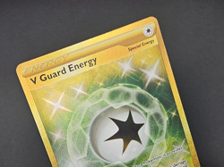 Pokemon TCG V Guard Energy 215/195 Rare Silver Tempest Sword & Shield Gold Holo - Image 2