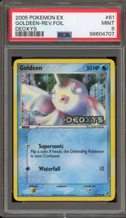Pokemon Goldeen EX Deoxys Reverse Holo #61 PSA 9 Mint - Image 1