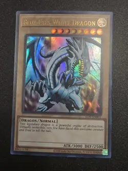 Yugioh Blue-Eyes White Dragon LOB-EN001 Legend of Blue Eyes 25th Anniversary - Image 1