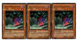 Yugioh- 3X Fear from the Dark - Rare - 1st Edition - DCR-025 - Light Play - Image 1