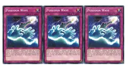 Yugioh- 3X Poseidon Wave - Common - 1st Edition - SDRE-EN039 - Near Mint - Image 1