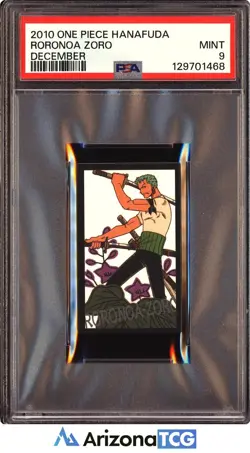 One Piece 2010 Roronoa Zoro December One Piece Hanafuda PSA 9 - Image 1