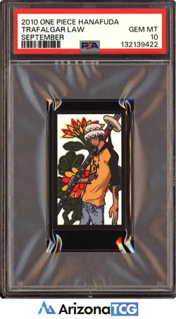 One Piece 2010 Trafalgar Law September One Piece Hanafuda GEM MINT PSA 10 - Image 1