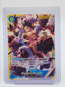 MONKEY D. LUFFY 2025 ONE PIECE FIST OF DIVINE SECRET RARE D #OP11-118 Q4490 - Image 1