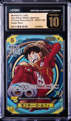 2024 ONE PIECE JPN PC : ONE PIECE DAY '24 MONKEY D. LUFFY CGC 10 PRISTINE - Image 1