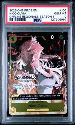 2025 Nico Olvia (Regionals Season 1) OP09-106 One Piece PSA 10 - Image 1