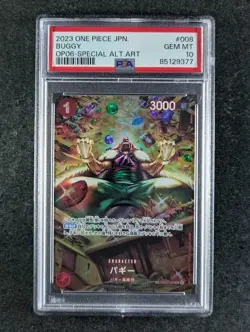 2023 One Piece BUGGY #OP06-008 Wings Of The Captain Special Alt Art JPN PSA 10 - Image 1