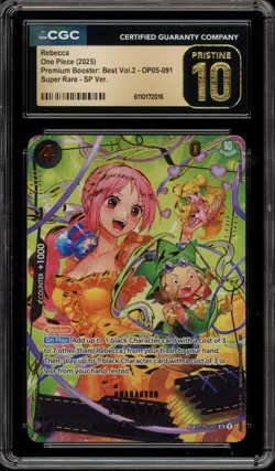 One Piece CCG Rebecca PRB02 Super Rare OP05-091 CGC 10 Pristine - Image 1