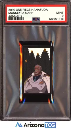 One Piece 2010 Monkey D. Garp January One Piece Hanafuda PSA 9 - Image 1