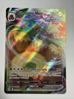Rillaboom VMAX 023/264 Swsh08: Fusion Strike Ultra Rare Holo Pokemon Card NP - Image 1