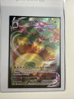 Rillaboom VMAX 023/264 Swsh08: Fusion Strike Ultra Rare Holo Pokemon Card NP - Image 3