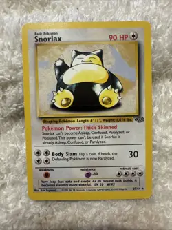 1999 Pokemon Card Jungle Edition Base Set Common Non-Holo Snorlax Rare 27/64 -NM - Image 1