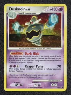 Dusknoir LV.49 Holo DP33 Diamond & Pearl Black Star Promo Pokemon Card NM - Image 1