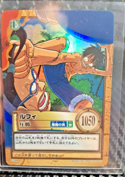 BANDAI One Piece Hyper Battle C398 LUFFY HOLO FOIL SCARCE EARLY CARD - Image 1