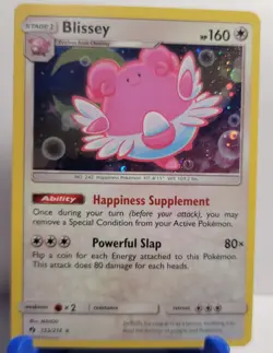 Blissey 153/214 Lost Thunder Cosmos Holo Rare Promo Pokemon Card - Image 1