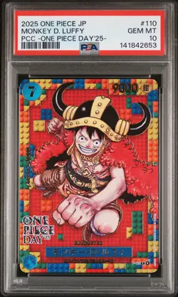 2025 ONE PIECE JPN PREM CARD COLL -ONE PIECE DAY'25- #110 MONKEY D. LUFFY PSA 10 - Image 1
