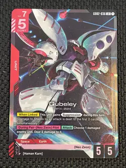 Gundam Card Game - Dual Impact - Qubeley AMX-004- LR GD02-036 - Near Mint - Image 1