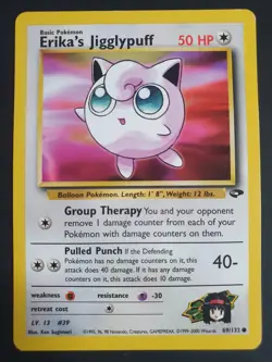 Erika's Jigglypuff 69/132 - Gym Challenge Set - Pokemon Card - Lightly Played - Image 1