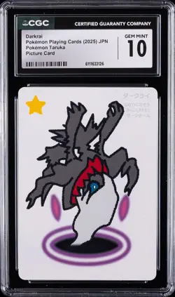2025 POKEMON PLAYING CARDS JPN POKEMON TARUKA DARKRAI CGC 10 GEM MINT - Image 1