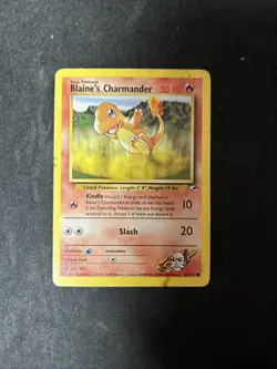 Blaine's Charmander 61/132 Gym Heroes Vintage Pokemon Card WOTC TCG English - Image 1