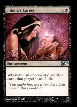 Liliana's Caress LP Light Play Magic 2011 MTG [6138] - Image 1