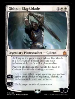Gideon Blackblade LP Light Play War of the Spark MTG [7854] - Image 1