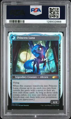 2019 MTG PONIES: THE GALLOPING FOIL #1 NIGHTMARE MOON/PRINCESS LUNA PSA 10 - Image 2