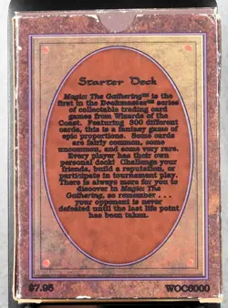 MTG EMPTY BOX for Alpha starter Deck with Rule Book 1993 - Image 2